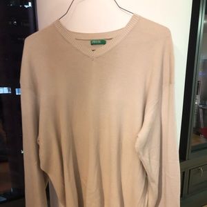 United colors of Benetton Tan V neck sweater